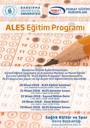 ALES Eğitim Programı Devam Ediyor