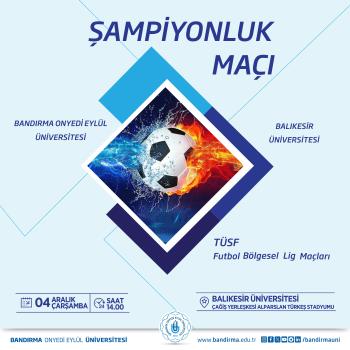 Futbol Takımımız TÜSF Bölgesel Liginde Şampiyonluk Maçına Çıkıyor